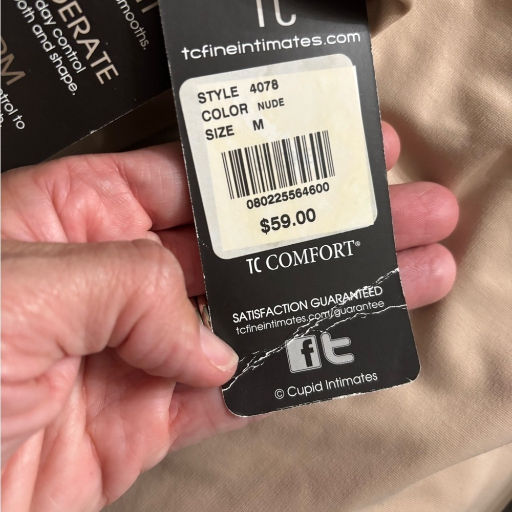 TC Fine Intimates Beige Midriff Shaper Waist Cincher Size Medium - Picture 5 of 6